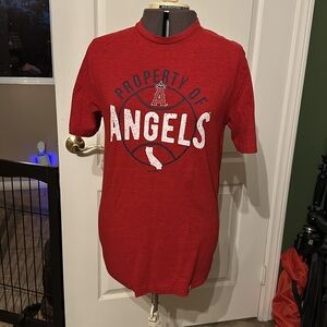 Majestic Red Angels Short Sleeve Tee